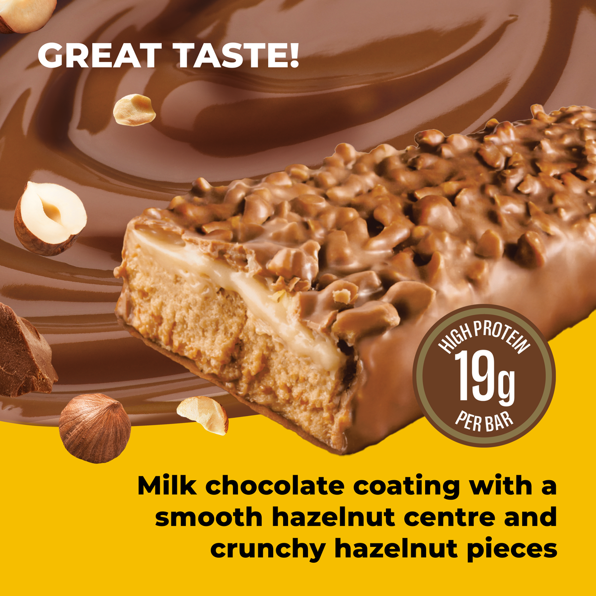 Hazelnut Whip Protein & Vitamin Bar 15x55g