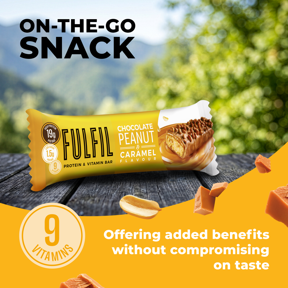 Peanut & Caramel Protein & Vitamin Bar 15x55g