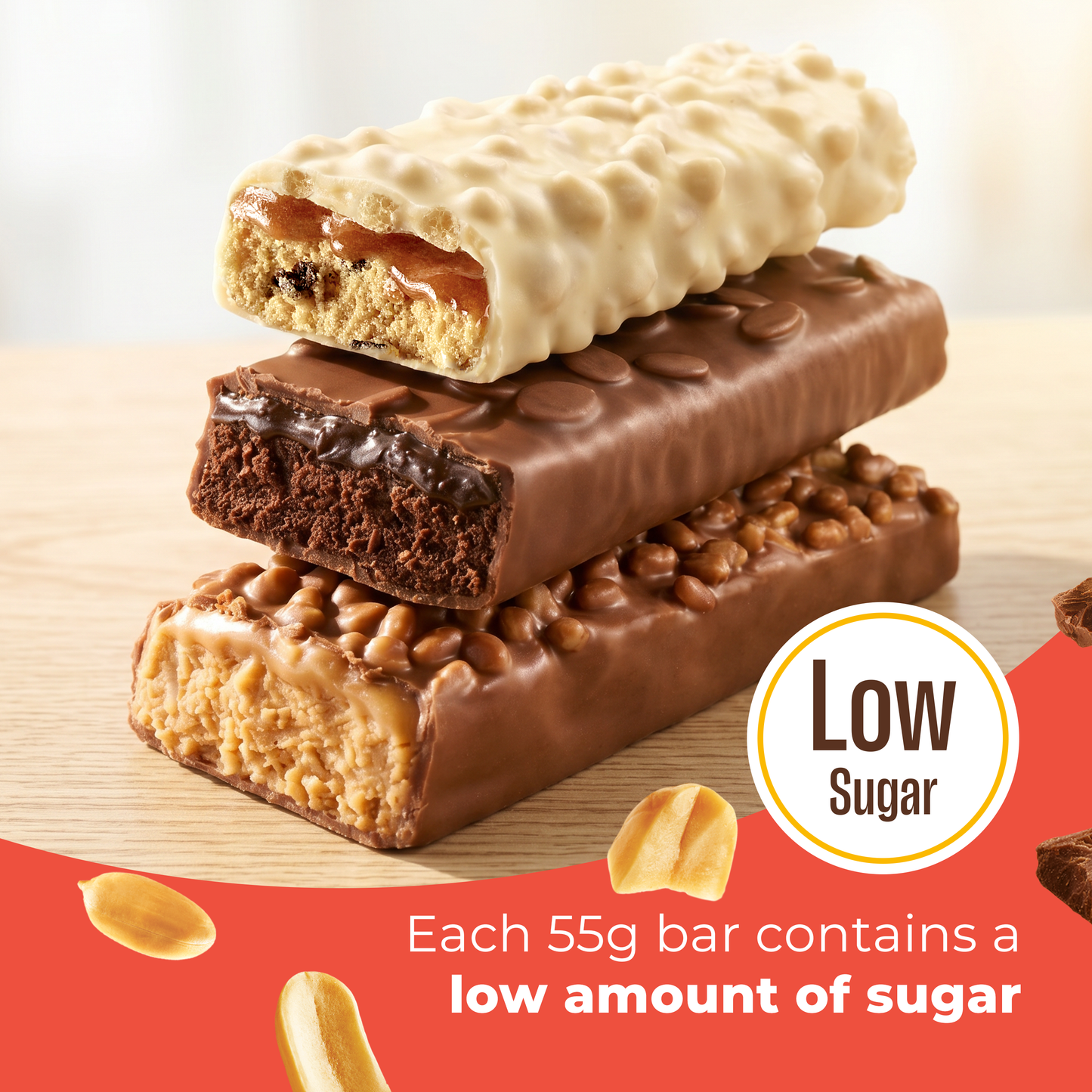 Chocolate Peanut Butter Protein & Vitamin Bar 15x55g