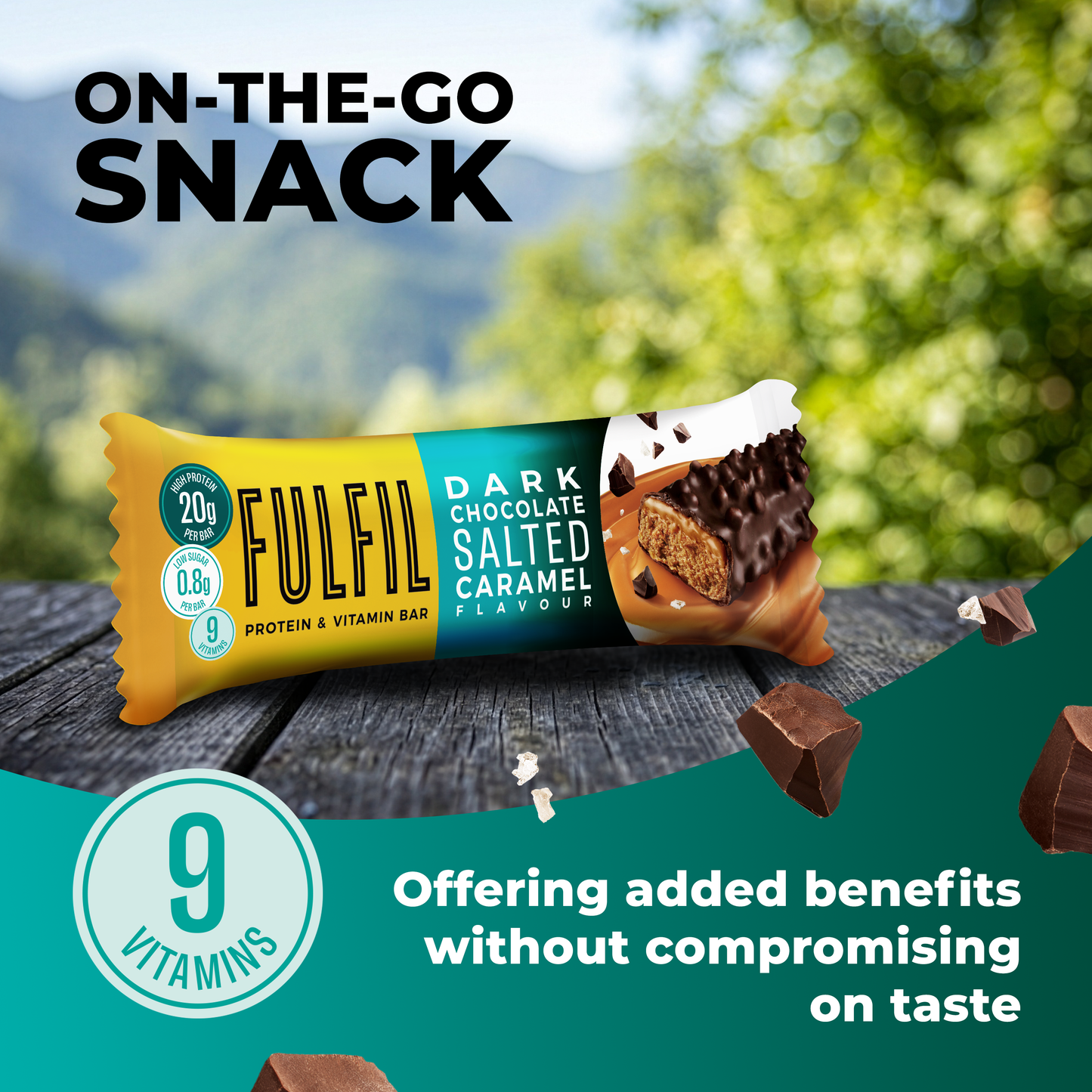 Dark Chocolate Salted Caramel Protein & Vitamin Bar 15x55g