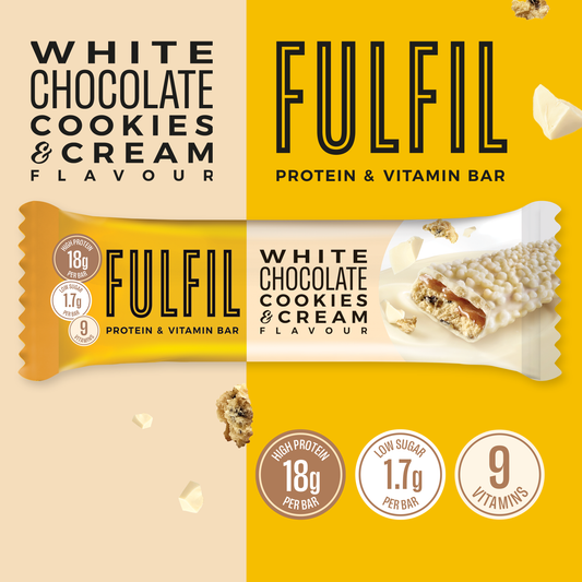 White Chocolate Cookies & Cream Protein & Vitamin Bar 15x55g