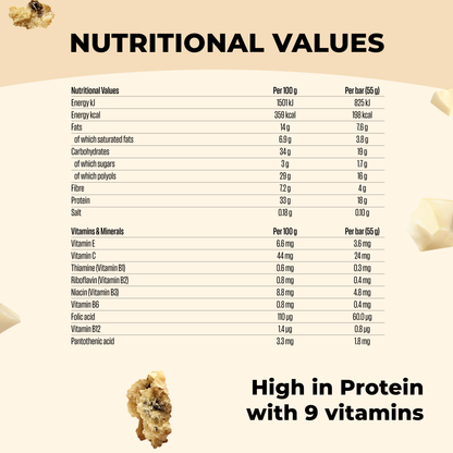 White Chocolate Cookies & Cream Protein & Vitamin Bar 15x55g