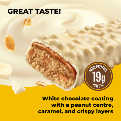 White Chocolate Peanut and Caramel Protein & Vitamin Bar 15x55g