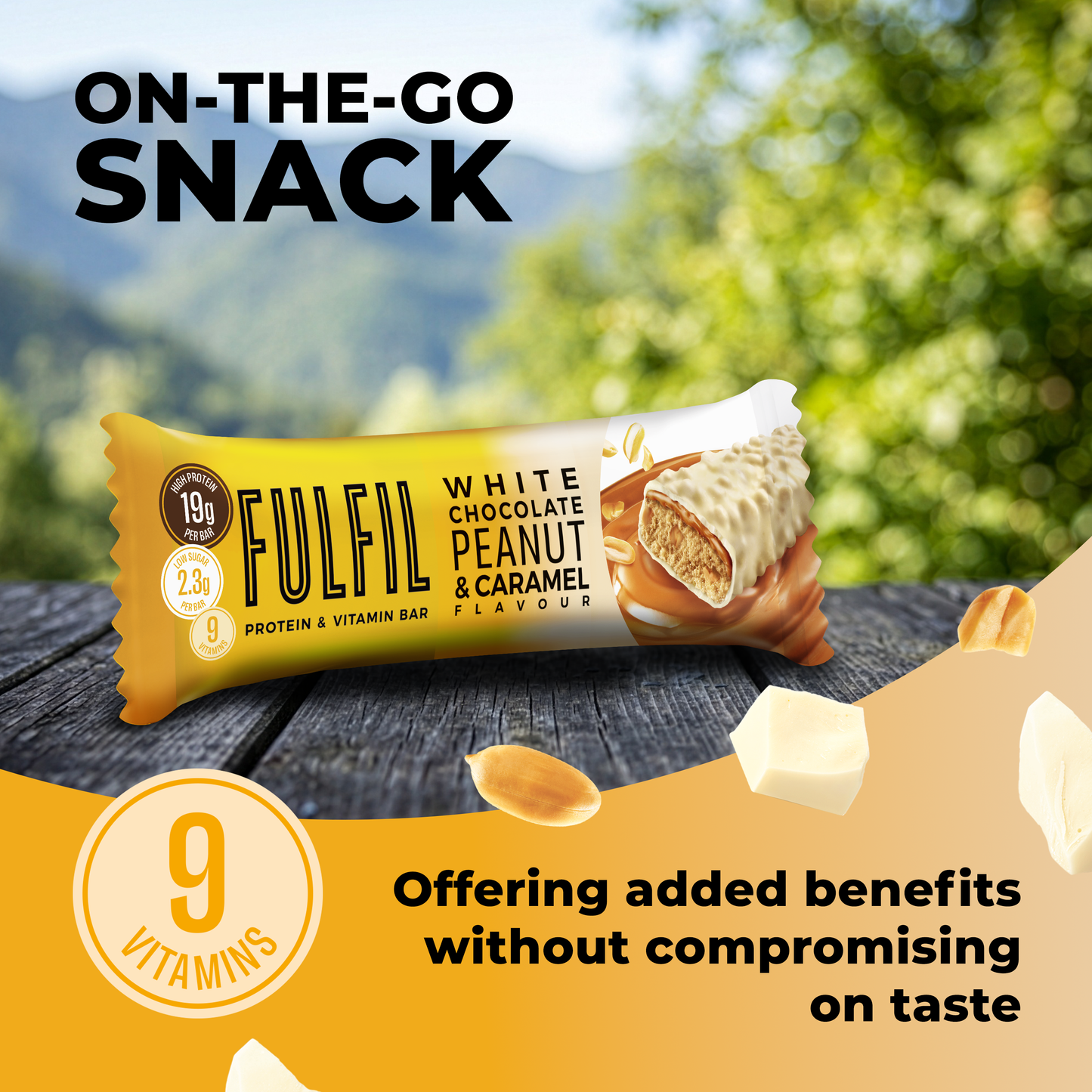 White Chocolate Peanut and Caramel Protein & Vitamin Bar 15x55g