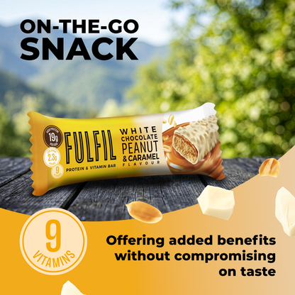 White Chocolate Peanut and Caramel Protein & Vitamin Bar 15x55g