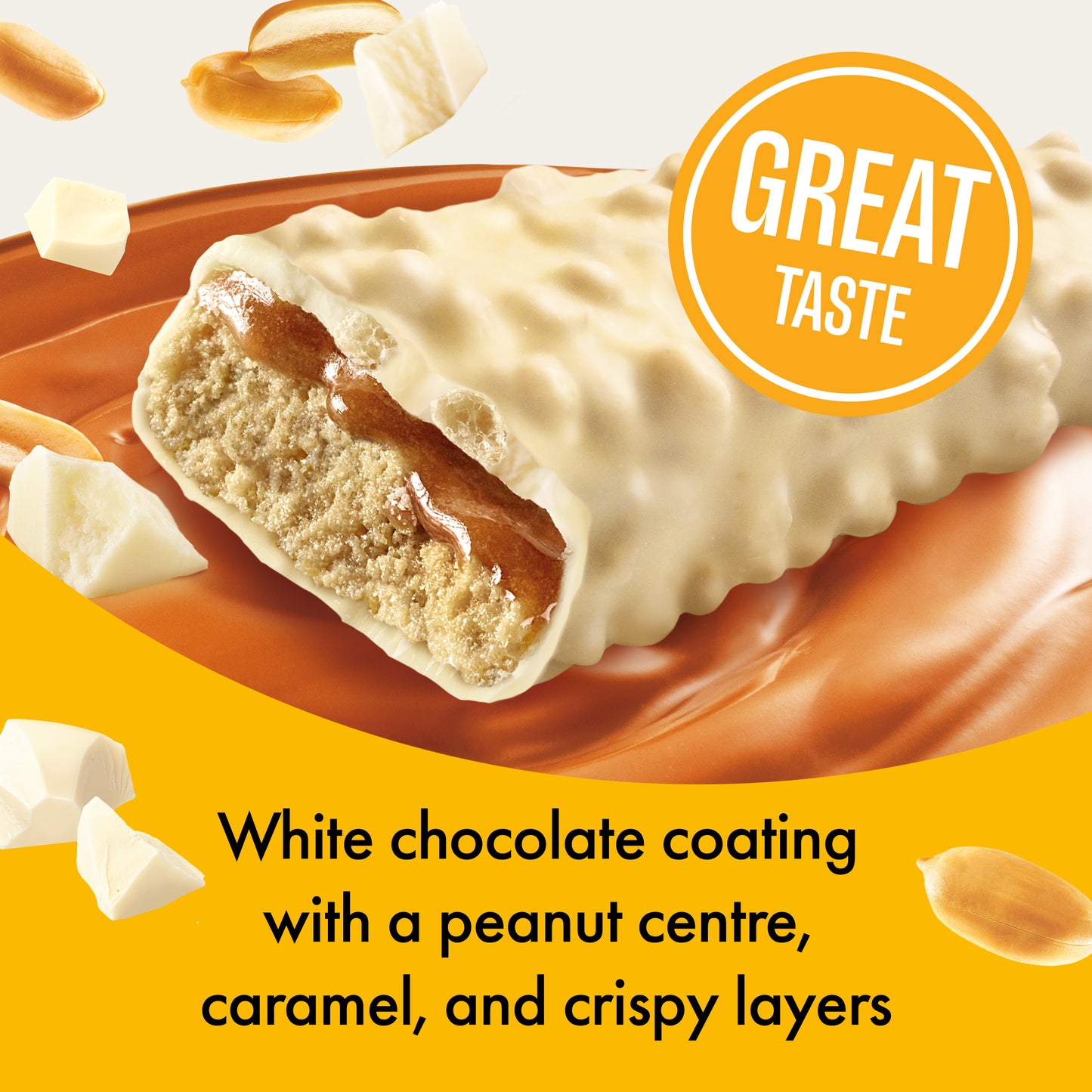 White Chocolate Peanut and Caramel Vitamin & Protein Bar – 15x55g