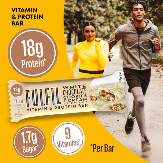 White Chocolate Cookies & Cream Vitamin &  Protein Bar – 15x55g
