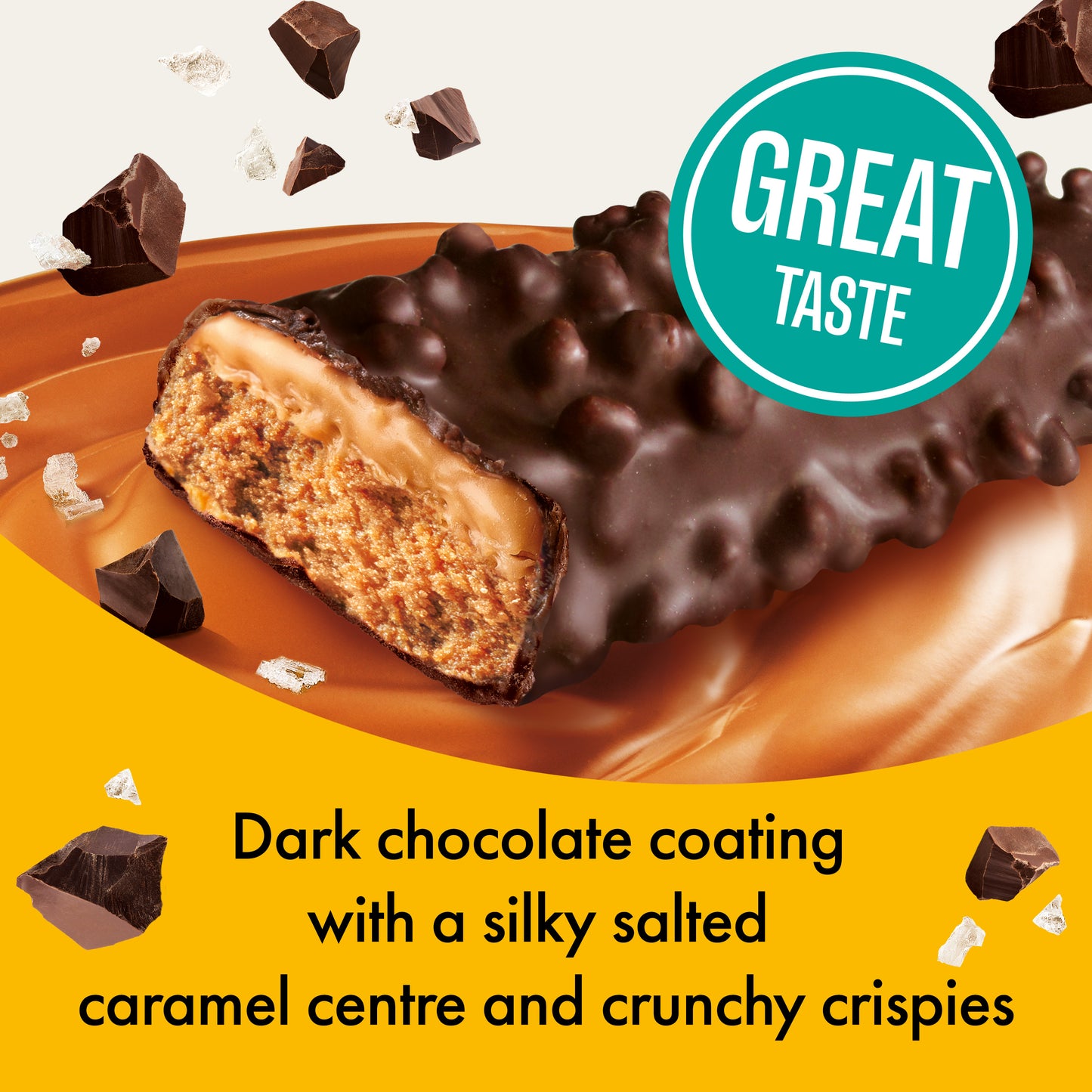 Dark Chocolate Salted Caramel Vitamin & Protein Bar – 15x55g