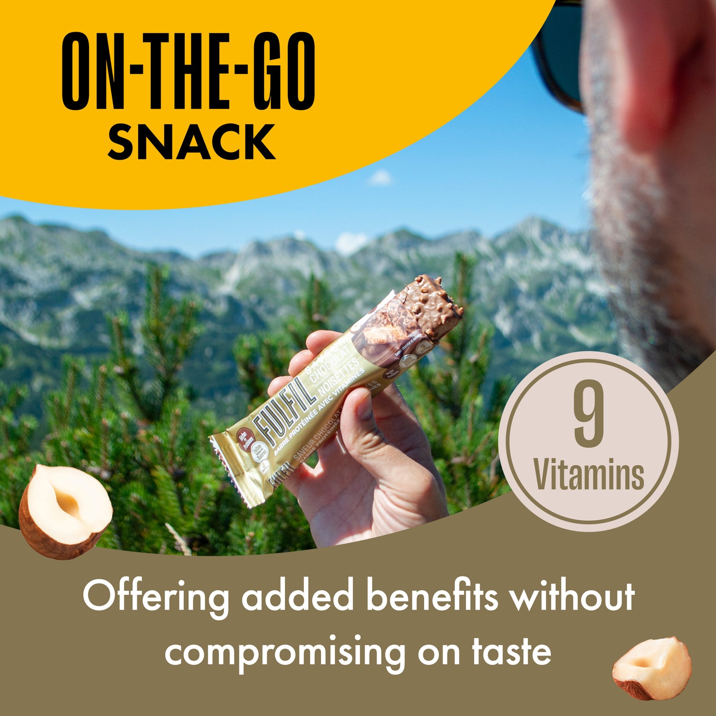 Chocolate Hazelnut Whip Vitamin &  Protein Bar – 15x55g