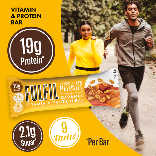 Chocolate Peanut And Caramel Vitamin & Protein Bar – 15x55g