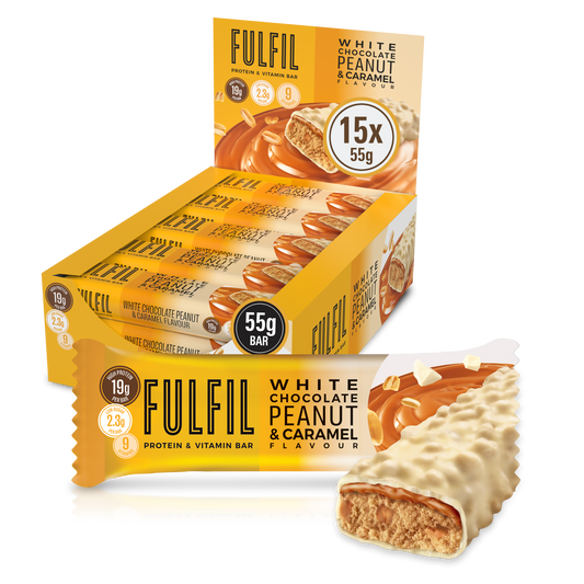 White Chocolate Peanut and Caramel Protein & Vitamin Bar 15x55g