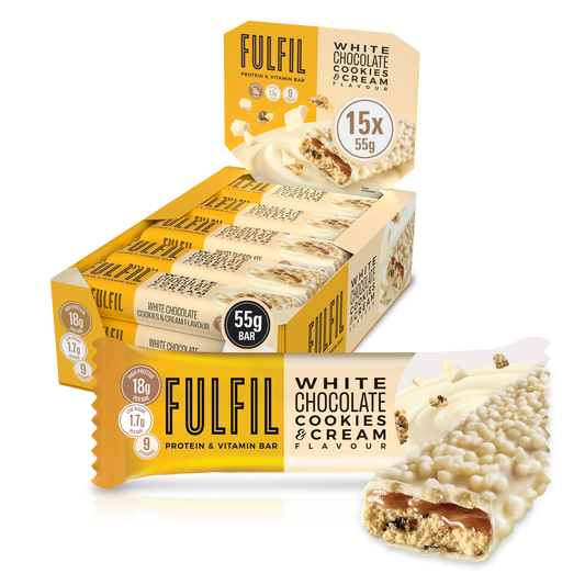 White Chocolate Cookies & Cream Protein & Vitamin Bar 15x55g