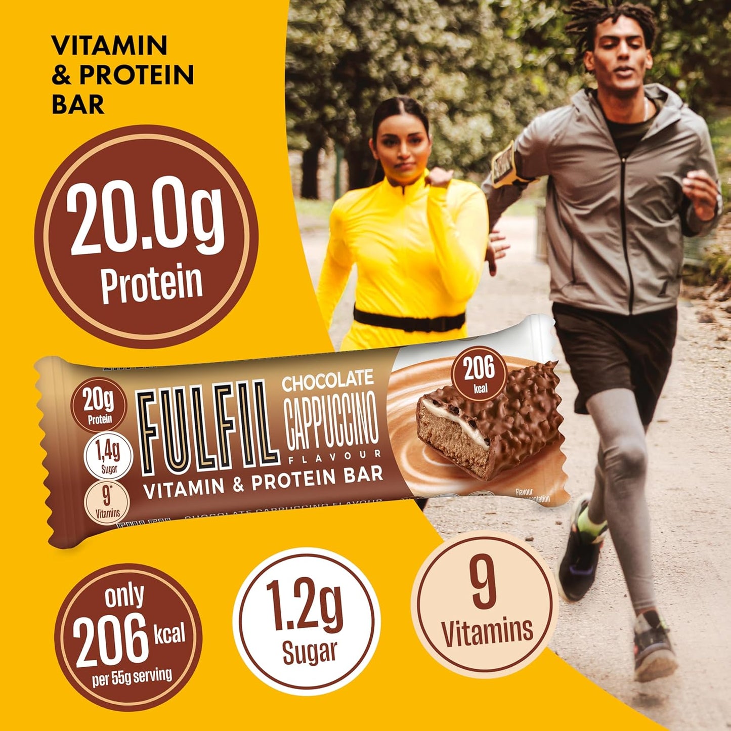 Cappuccino Vitamin &  Protein Bar – 15x55g