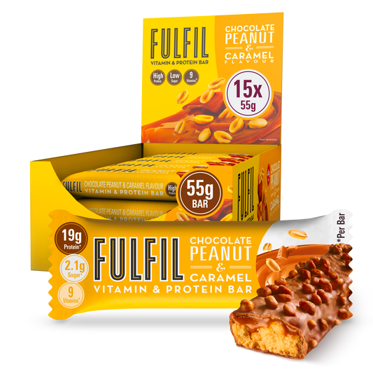 Chocolate Peanut And Caramel Vitamin & Protein Bar – 15x55g