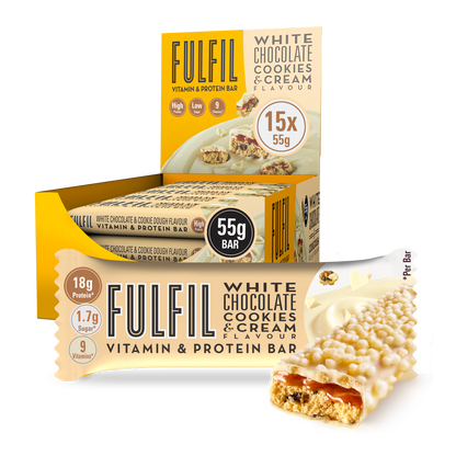 White Chocolate Cookies & Cream Vitamin &  Protein Bar – 15x55g